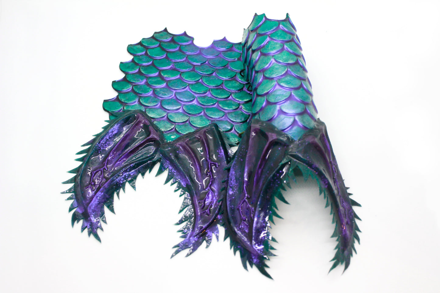 Mermaid scales bracelet in silicone with realistic fins