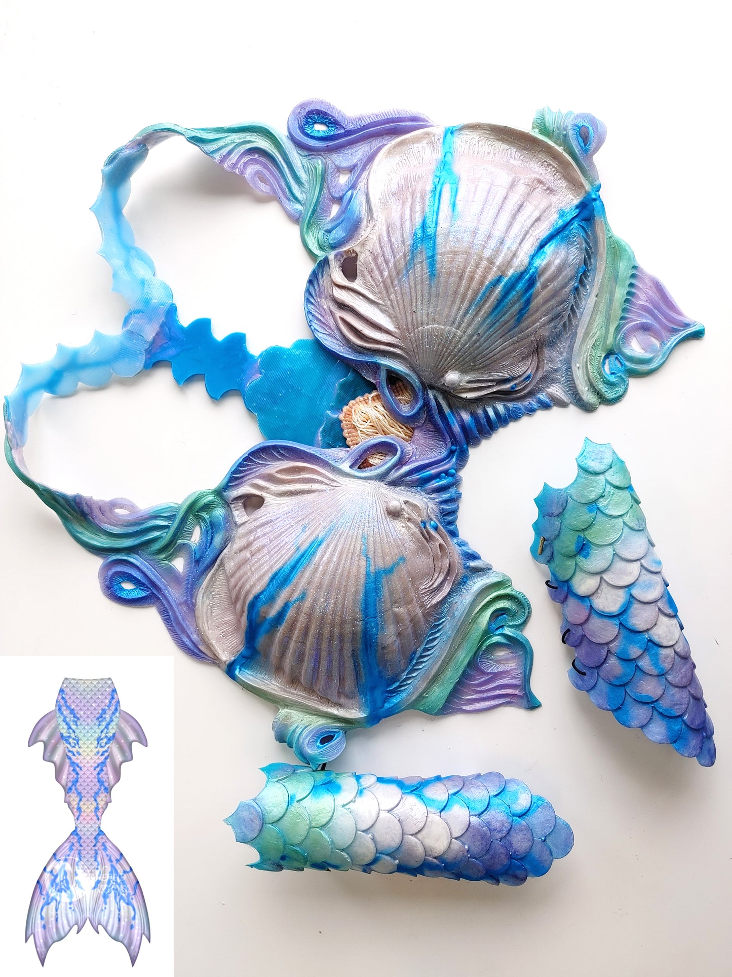 Silicone Mermaid Bustier~Bikini of fantasy; athletic support, mystic style!
