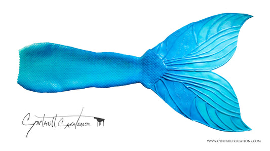 Mermaid tail completely in silicone (dragon skin, skin safe grade), with professional monofin inside.