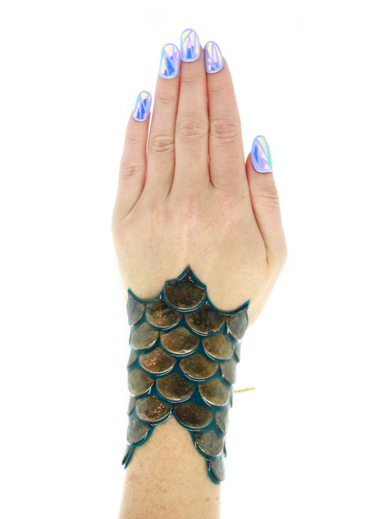 Mermaid Lyfe Style! Silicone mermaid/fish scales bracelet/bracer/Triton/ Merman/ Dragon/ celtic armor effect!