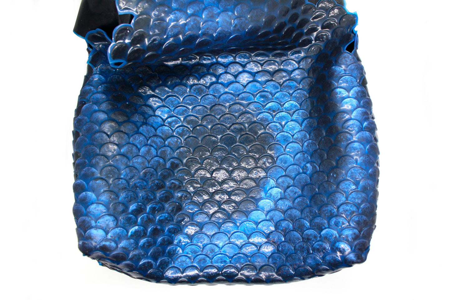 Shoulder Bag fully in silicone scales like a mermaid or dragon or fish/ unique