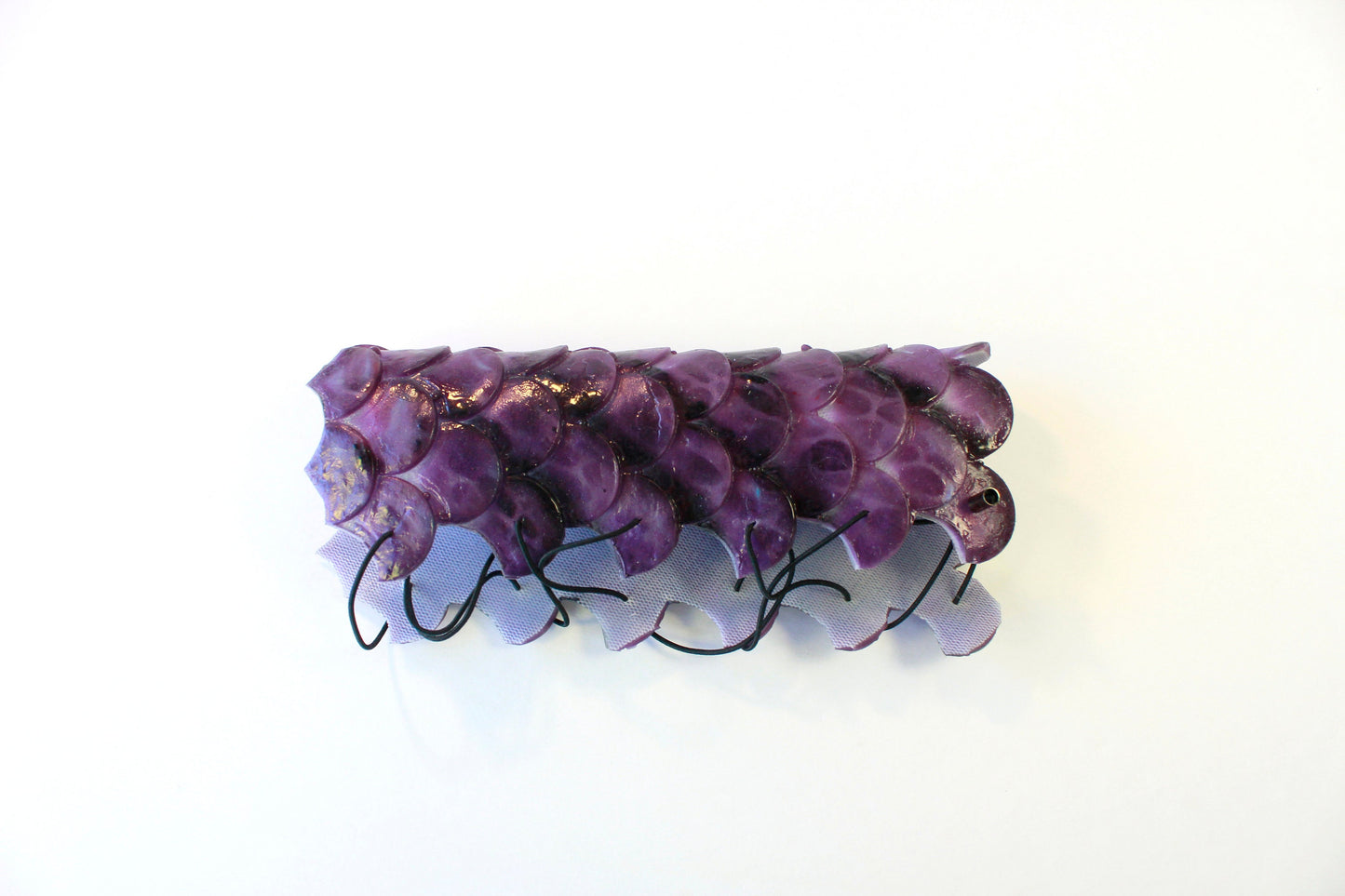 Mermaid Lyfe Style! Silicone mermaid/fish scales bracelet/bracer, jewelry, accessory, waterproof, adaptable, resistant, purple leopard