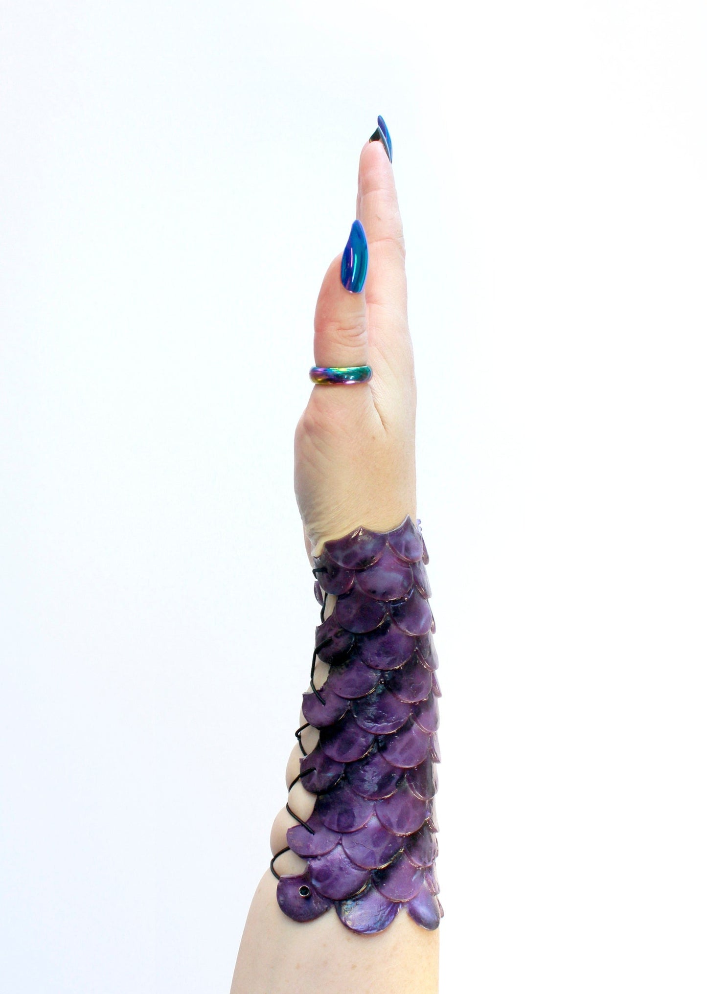 Mermaid Lyfe Style! Silicone mermaid/fish scales bracelet/bracer, jewelry, accessory, waterproof, adaptable, resistant, purple leopard