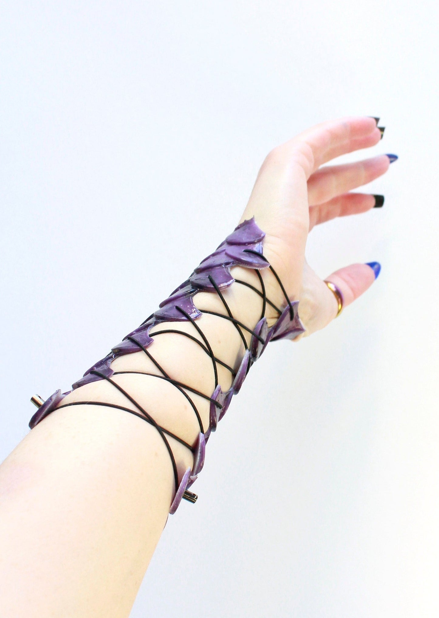 Mermaid Lyfe Style! Silicone mermaid/fish scales bracelet/bracer, jewelry, accessory, waterproof, adaptable, resistant, purple leopard