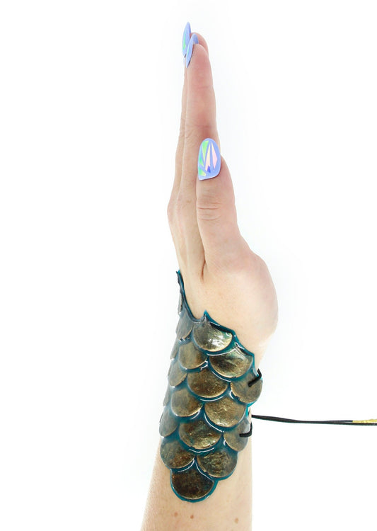 Mermaid Lyfe Style! Silicone mermaid/fish scales bracelet/bracer/Triton/ Merman/ Dragon/ celtic armor effect!