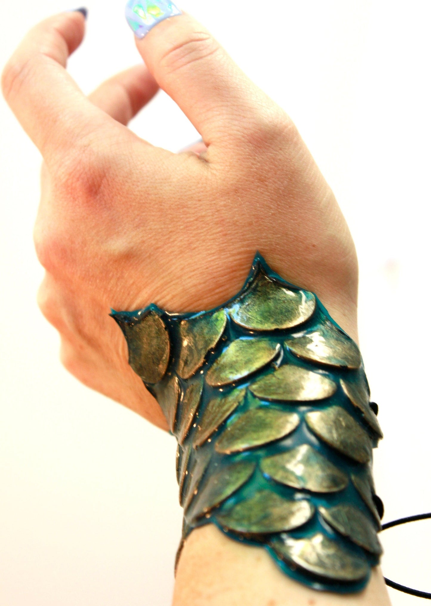 Mermaid Lyfe Style! Silicone mermaid/fish scales bracelet/bracer/Triton/ Merman/ Dragon/ celtic armor effect!