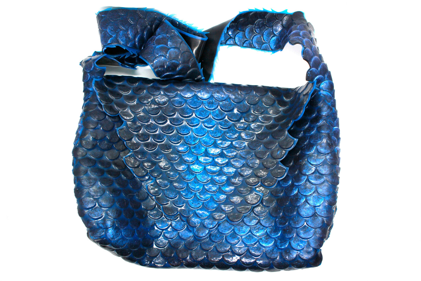 Sac bandoulière entièrement en écailles de silicone comme une sirène ou un dragon ou un poisson/unique
