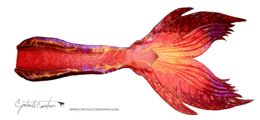 Mermaid tail completely in silicone (dragon skin, skin safe grade), abstract color, simple patterns in molds (no airbrush)